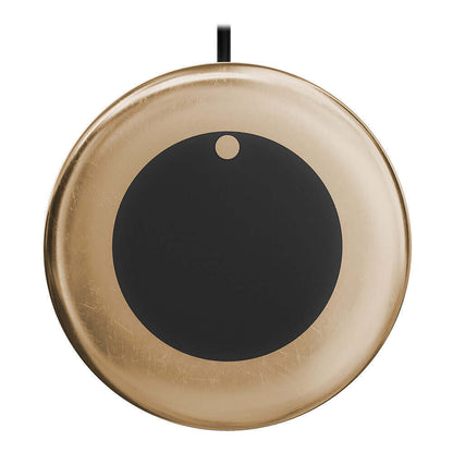 Garmin GT12M Bronze Thru-Hull Transducer showing front view in gold finish with cable connection.