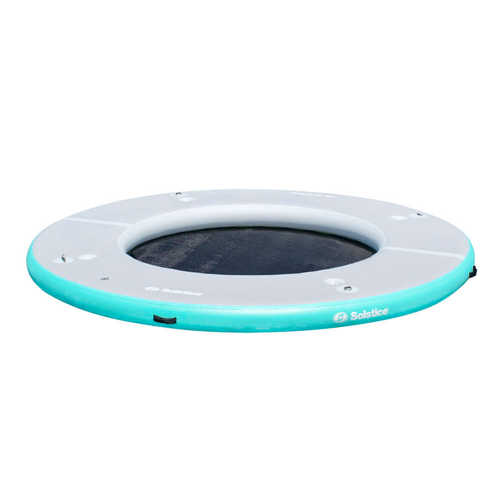 Solstice Watersports 10' Circular Mesh Dock with removable center and drop-stitch construction.