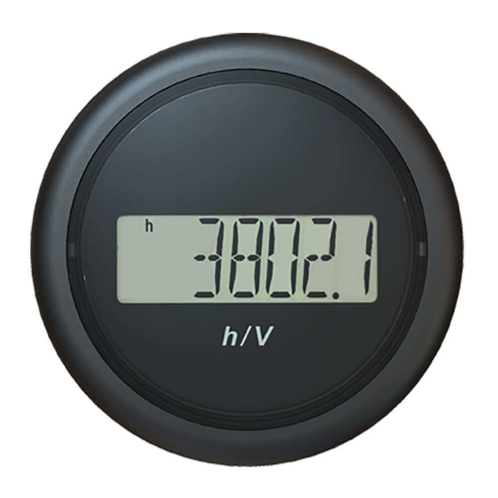 Veratron 52MM (2-1/16") ViewLine Hour Counter-Voltmeter - Black [B00005302] - wetsquad