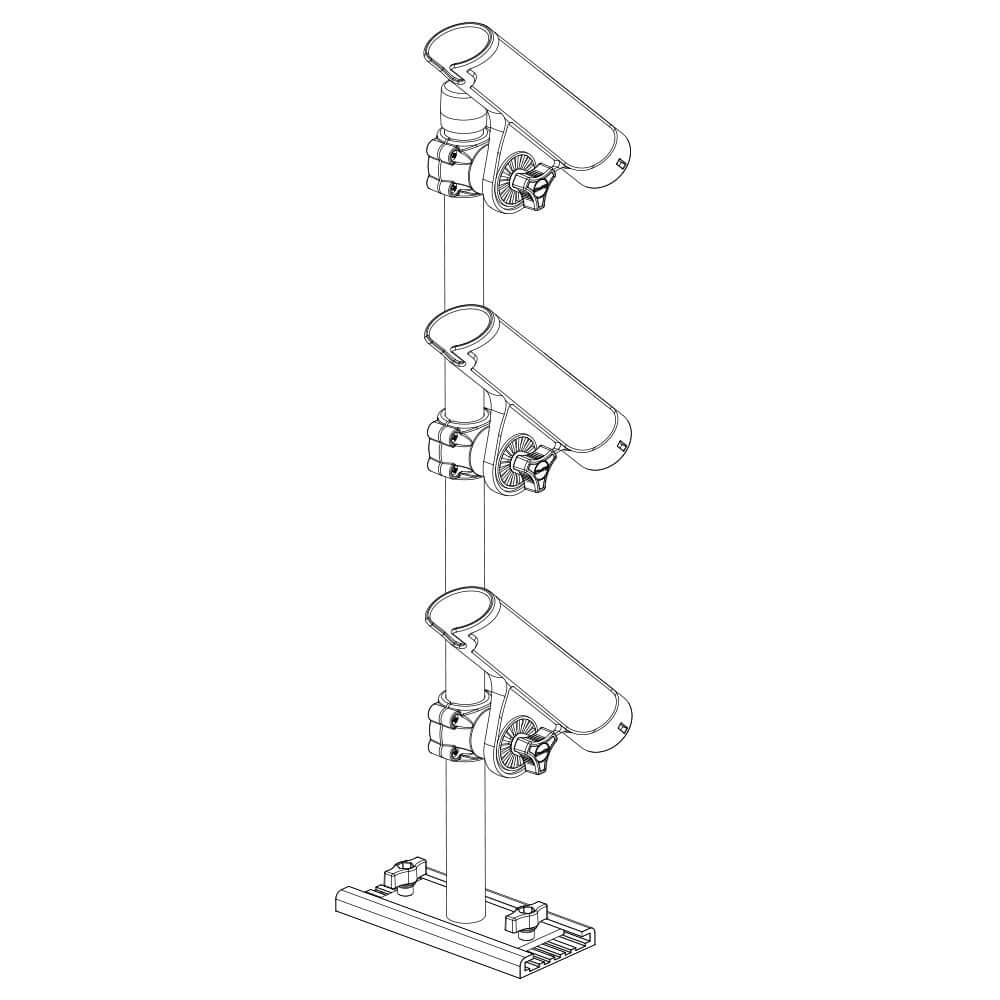 Scotty 333 Track Mounted Rod Tree - Rodmaster II Rod Holders [0333]