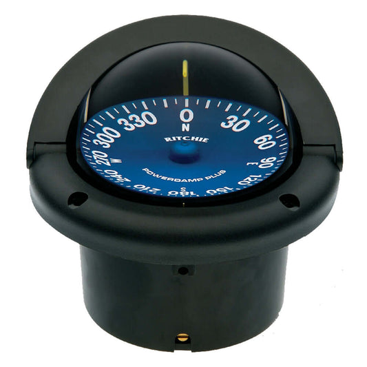 Ritchie SS-1002 SuperSport Compass with PowerDamp Plus dial in black, flush mount design.