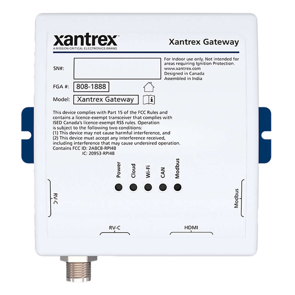 Xantrex Gateway Communication Device 808-1888 front view with connection ports and labels.