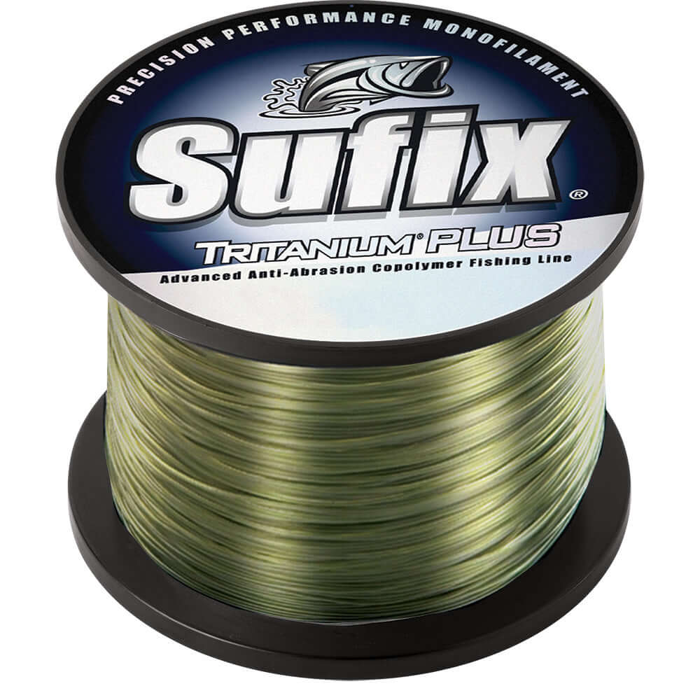 Sufix Tritanium Plus 12lb dark green fishing line spool 1200 yds