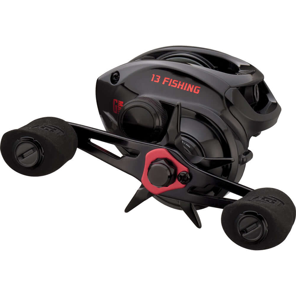 13 Fishing Inception G2 Baitcast Reel RH 6.6:1 - Black, durable design for competitive angling