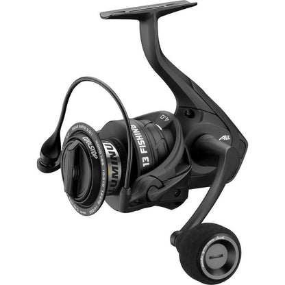 AL13 spinning reel by 13 Fishing with aluminum body, ideal for saltwater, featuring Coolstop drag system.