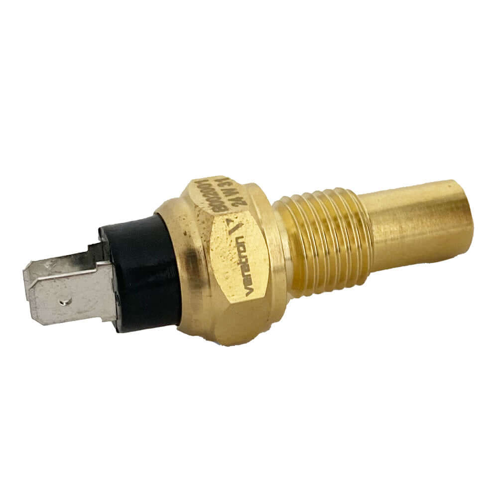 Veratron brass water temperature sensor with 1/2"-14NPT thread and 120°C temp range