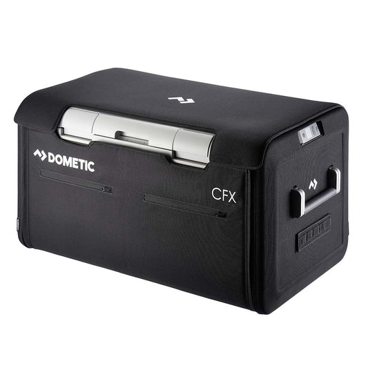 Dometic CFX3 100 protective cover in black, made from durable EVA foam and 1200D nylon.