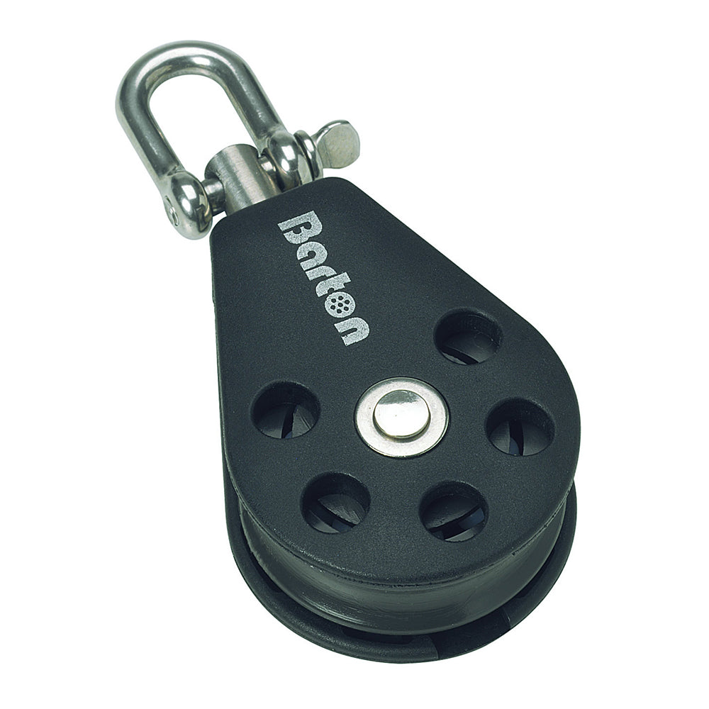 Barton Marine Size 1 Single Swivel Block with Becket, featuring low friction design and durable materials.