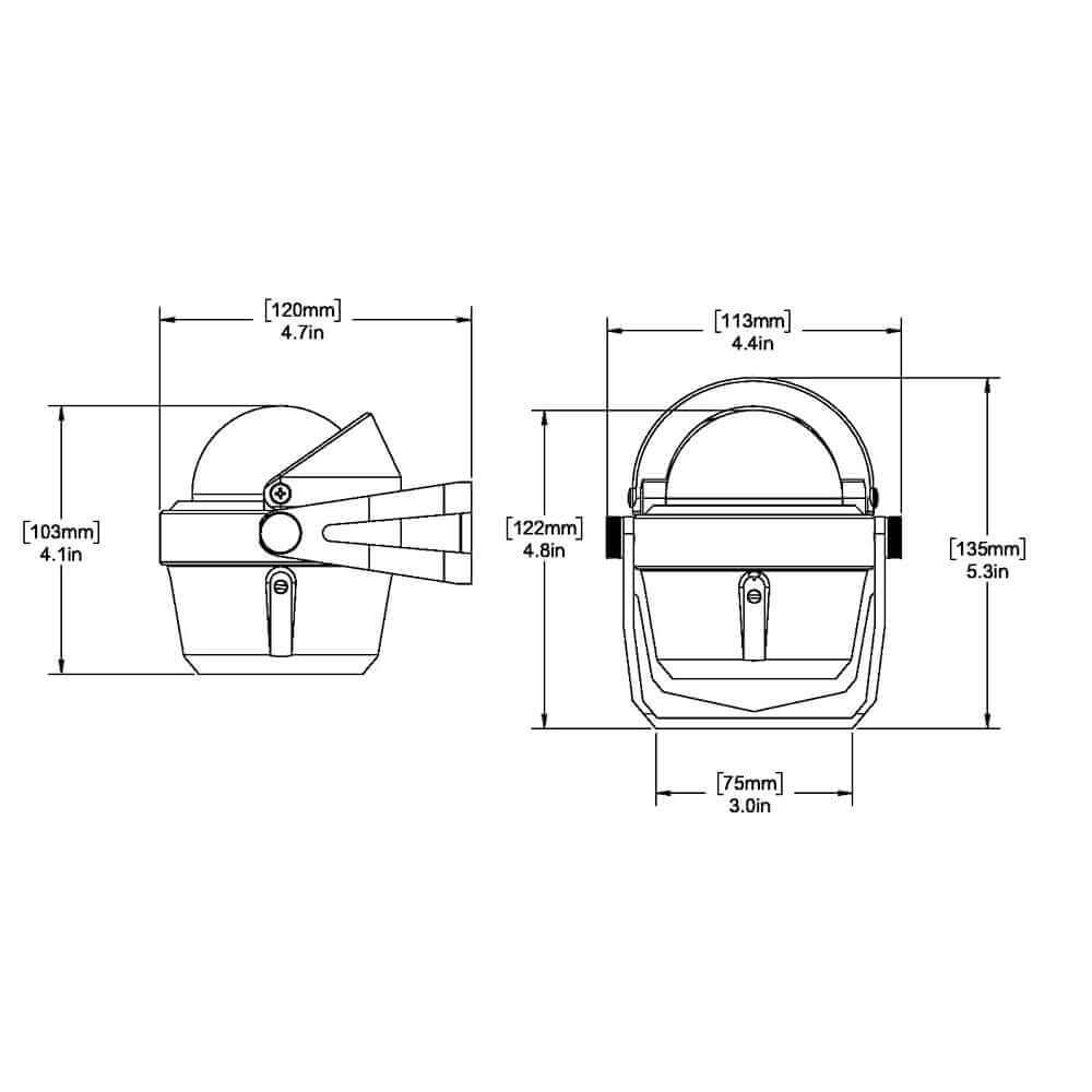 Ritchie B-51W Explorer Compass - Bracket Mount - White [B-51W] - wetsquad