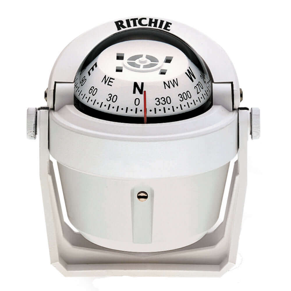 Ritchie B-51W Explorer Compass - Bracket Mount - White [B-51W] - wetsquad