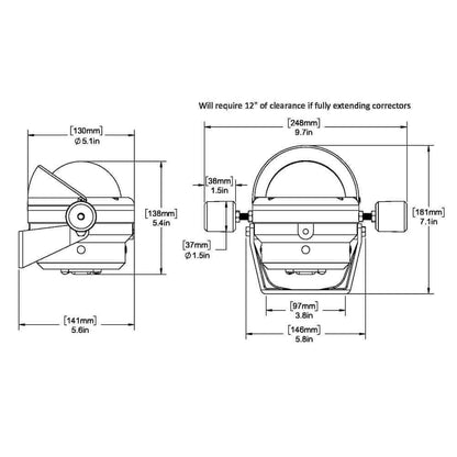 Ritchie HB-845 Helmsman Steel Boat Compass - Bracket Mount - Black [HB-845] - wetsquad