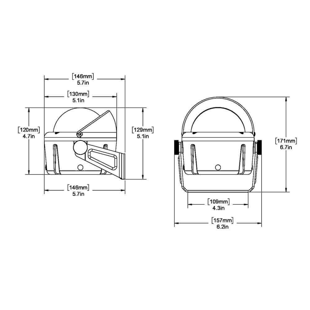 Ritchie HB-741 Helmsman Compass - Bracket Mount - Black [HB-741] - wetsquad