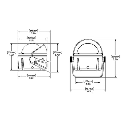 Ritchie HB-741 Helmsman Compass - Bracket Mount - Black [HB-741] - wetsquad