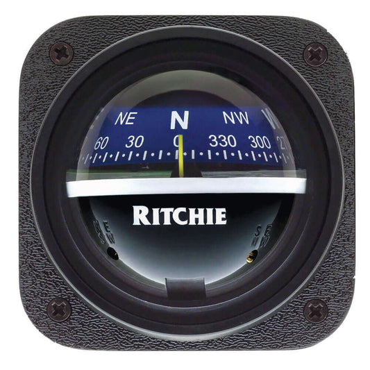 Ritchie V-537B Explorer Compass - Bulkhead Mount - Blue Dial [V-537B] - wetsquad