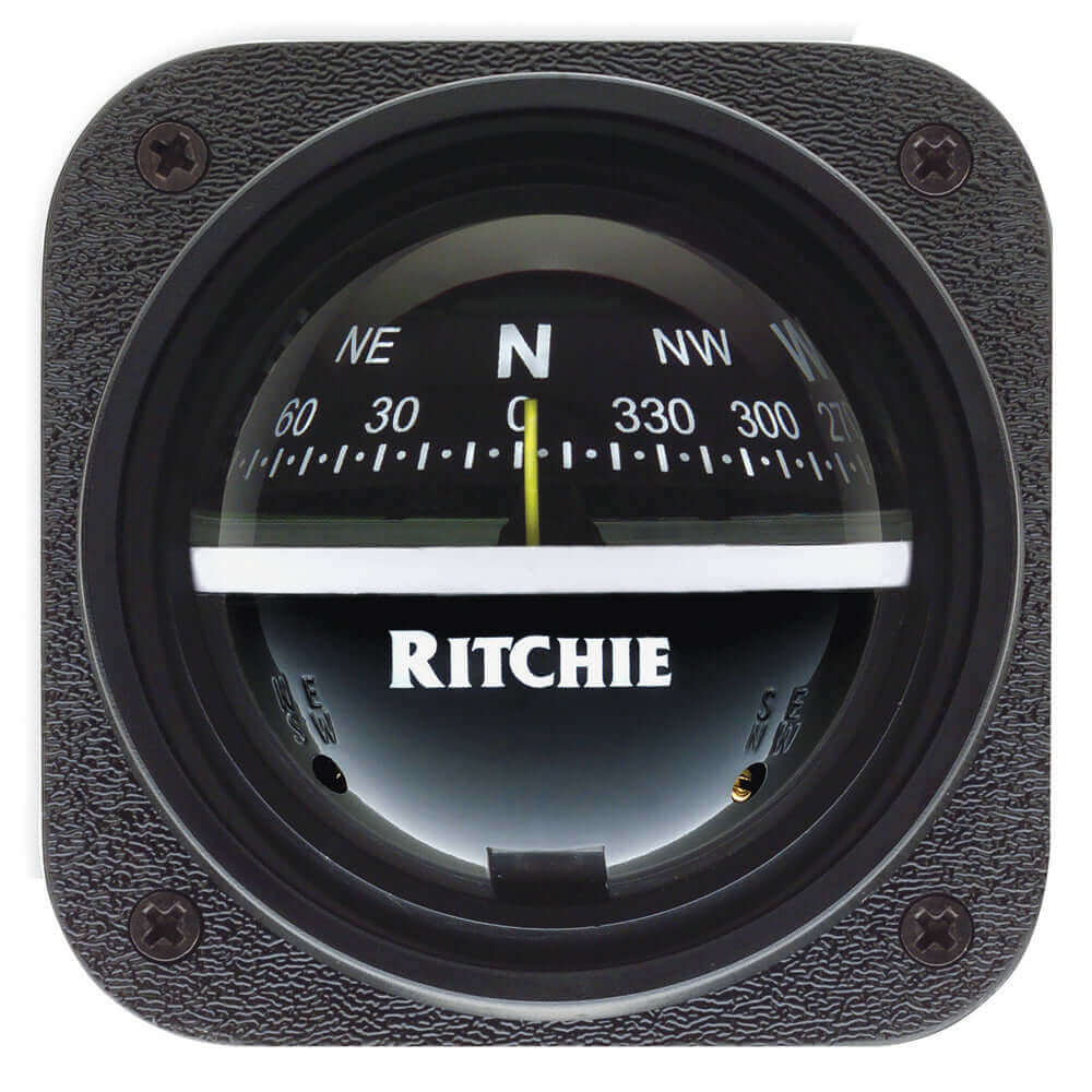 Ritchie V-537 Explorer Compass - Bulkhead Mount - Black Dial [V-537] - wetsquad