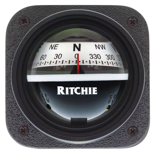 Ritchie V-537W Explorer Compass - Bulkhead Mount - White Dial [V-537W] - wetsquad