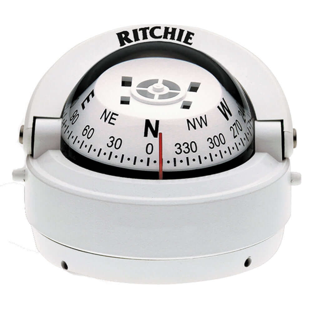 Ritchie S-53W Explorer Compass - Surface Mount - White [S-53W] - wetsquad