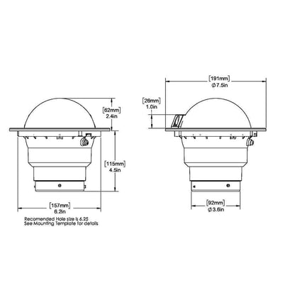 Ritchie FB-500 Globemaster Compass - Flush Mount - Black - 12V - 5 Degree Card [FB-500] - wetsquad