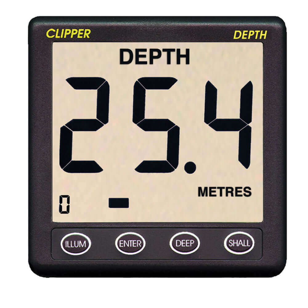 Clipper Depth Instrument w/Thru Hull Transducer & Cover [CL-D] - wetsquad