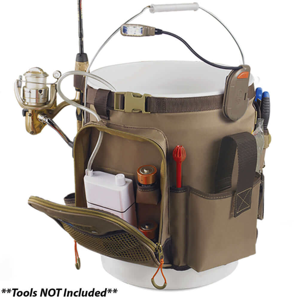 Wild River RIGGER 5 Gallon Bucket Organizer w/Light, Plier Holder & Retractable Lanyard [WL3506] - wetsquad