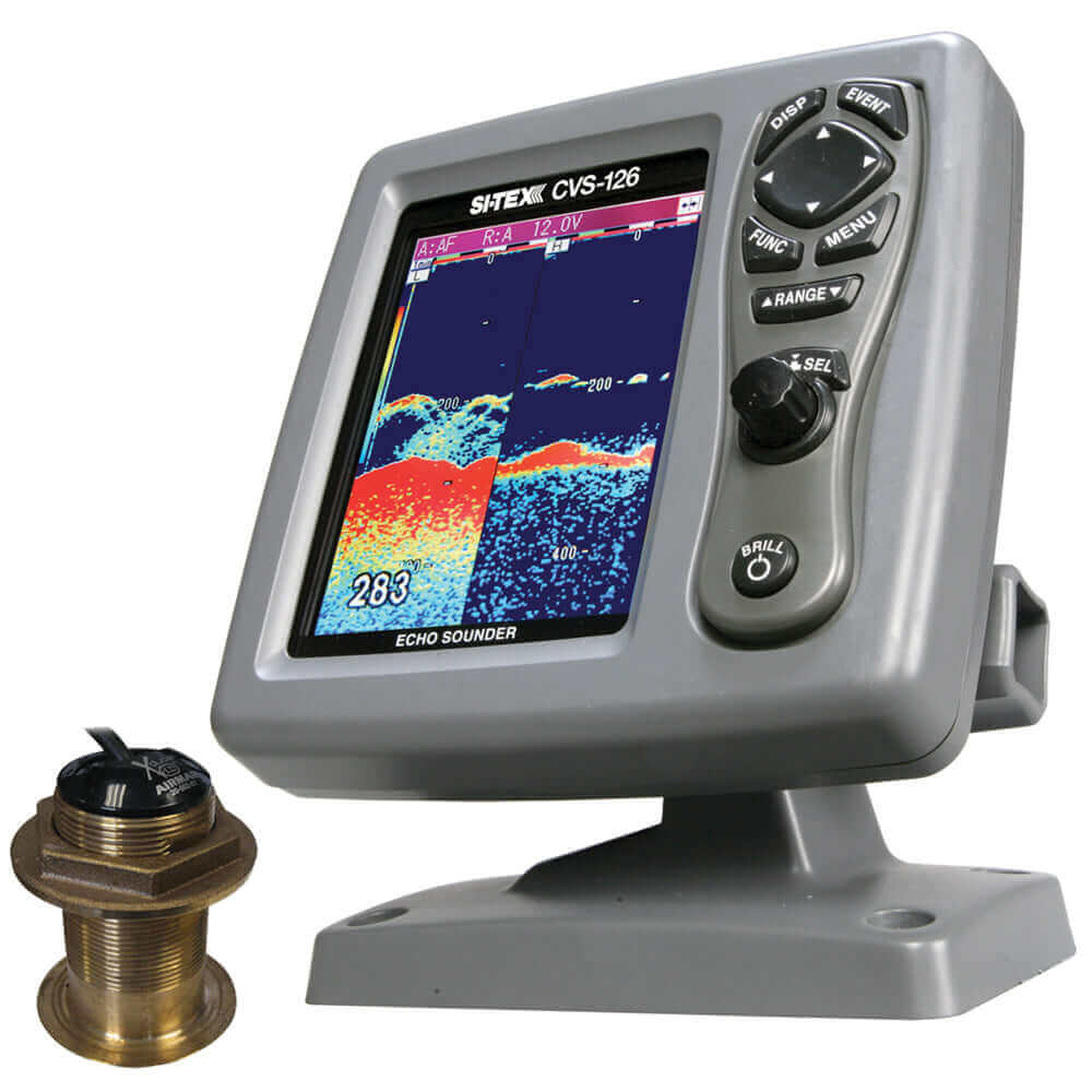 SI-TEX CVS-126 Dual Frequency Color Echo Sounder w/B60 12 Transducer B-60-12-CX [CVS-1266012] - wetsquad