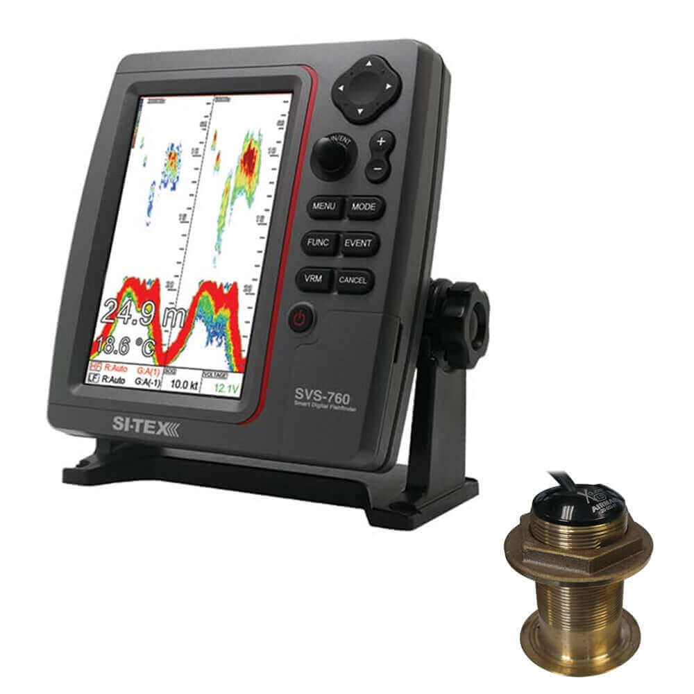 SI-TEX SVS-760 Dual Frequency Sounder 600W Kit w/Bronze 20 Degree Transducer [SVS-760B60-20] - wetsquad