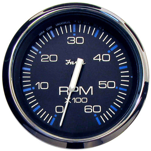 Faria Chesapeake Black 4" Tachometer - 6000 RPM (Gas) (Inboard  I/O) [33710] - wetsquad