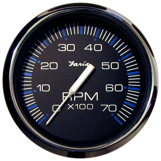 Faria Chesapeake Black 4" Tachometer - 7000 RPM (Gas) (All Outboards) [33718] - wetsquad