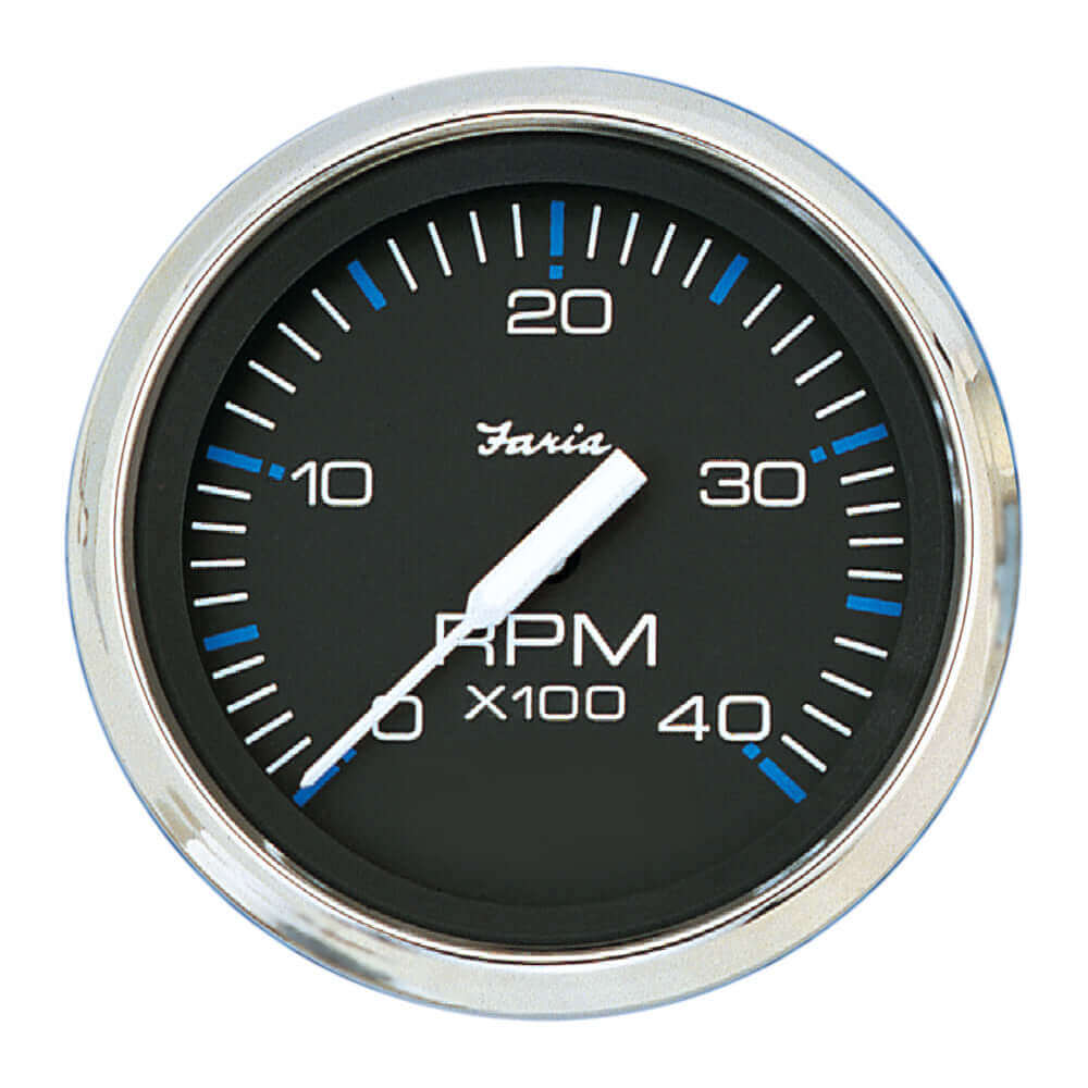 Faria Chesapeake Black 4" Tachometer - 4000 RPM (Diesel) [33742] - wetsquad