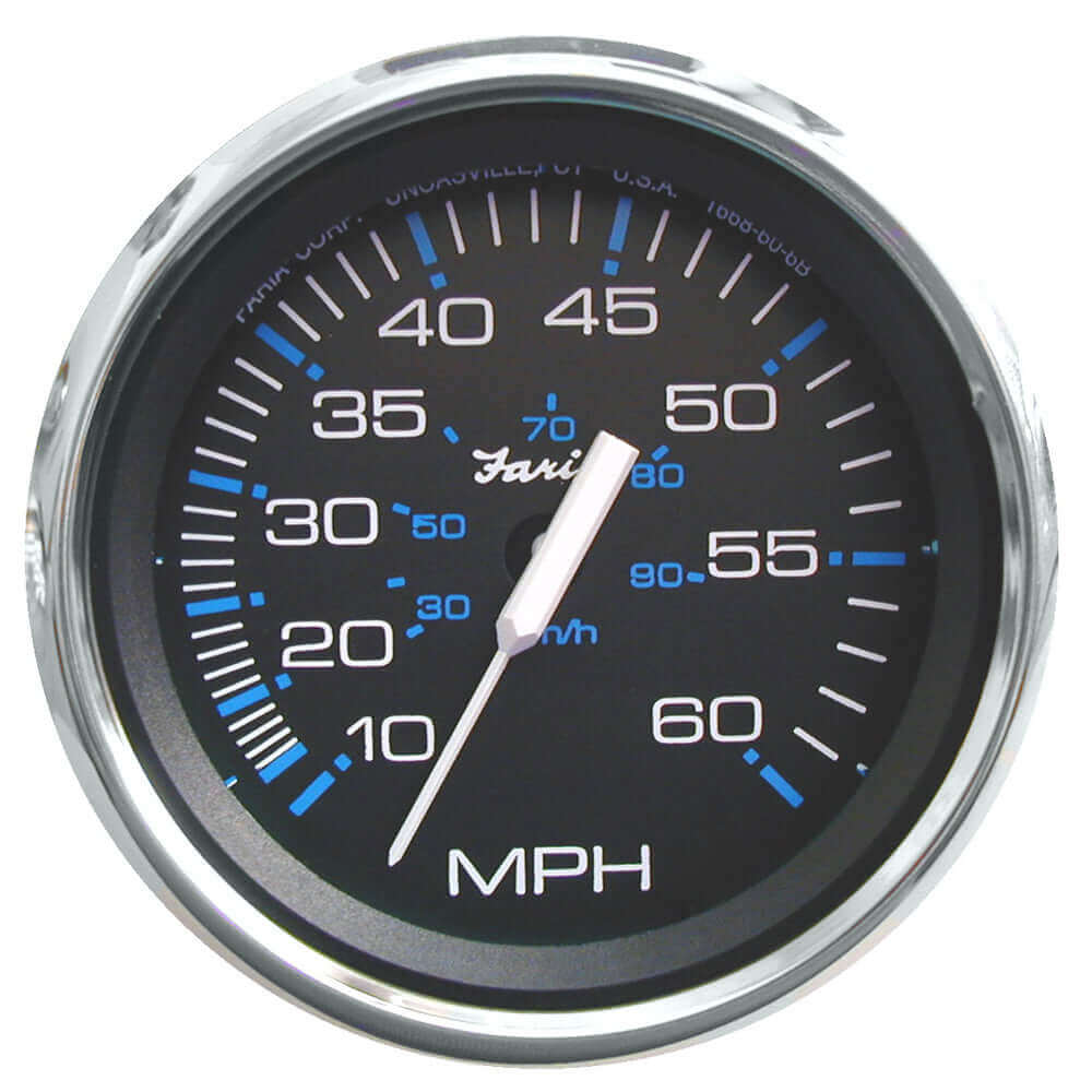 Faria Chesapeake Black 4" Speedometer - 60MPH (Pitot) [33704] - wetsquad