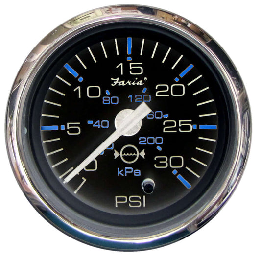 Faria Chesapeake Black 2" Water Pressure Gauge (30 PSI) [13712] - wetsquad