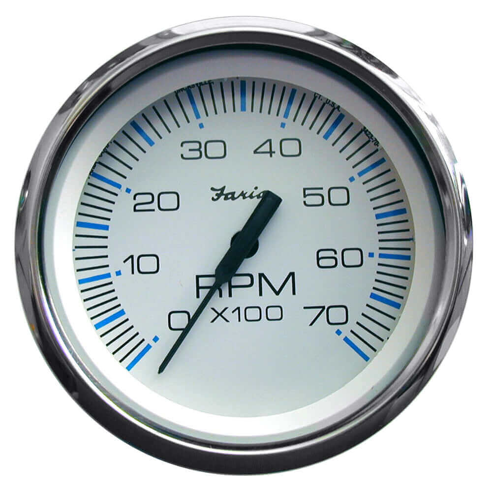 Faria Chesapeake White SS 4" Tachometer - 7000 RPM (Gas) (All Outboards) [33817] - wetsquad