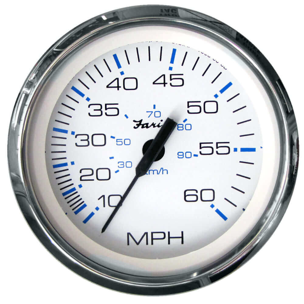 Faria Chesapeake White SS 4" Speedometer - 60MPH (Pitot) [33811] - wetsquad