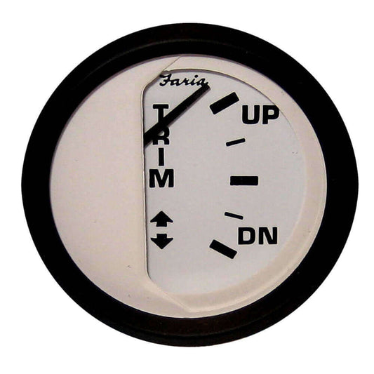 Faria Euro White 2" Trim Gauge f/ Johnson/Evinrude/Suzuki (Outboard) [12915] - wetsquad