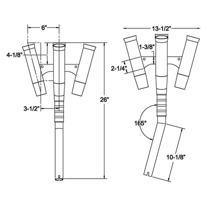 TACO Olympic 5-Rod Holder Cluster [F31-0790BXY-1] - wetsquad