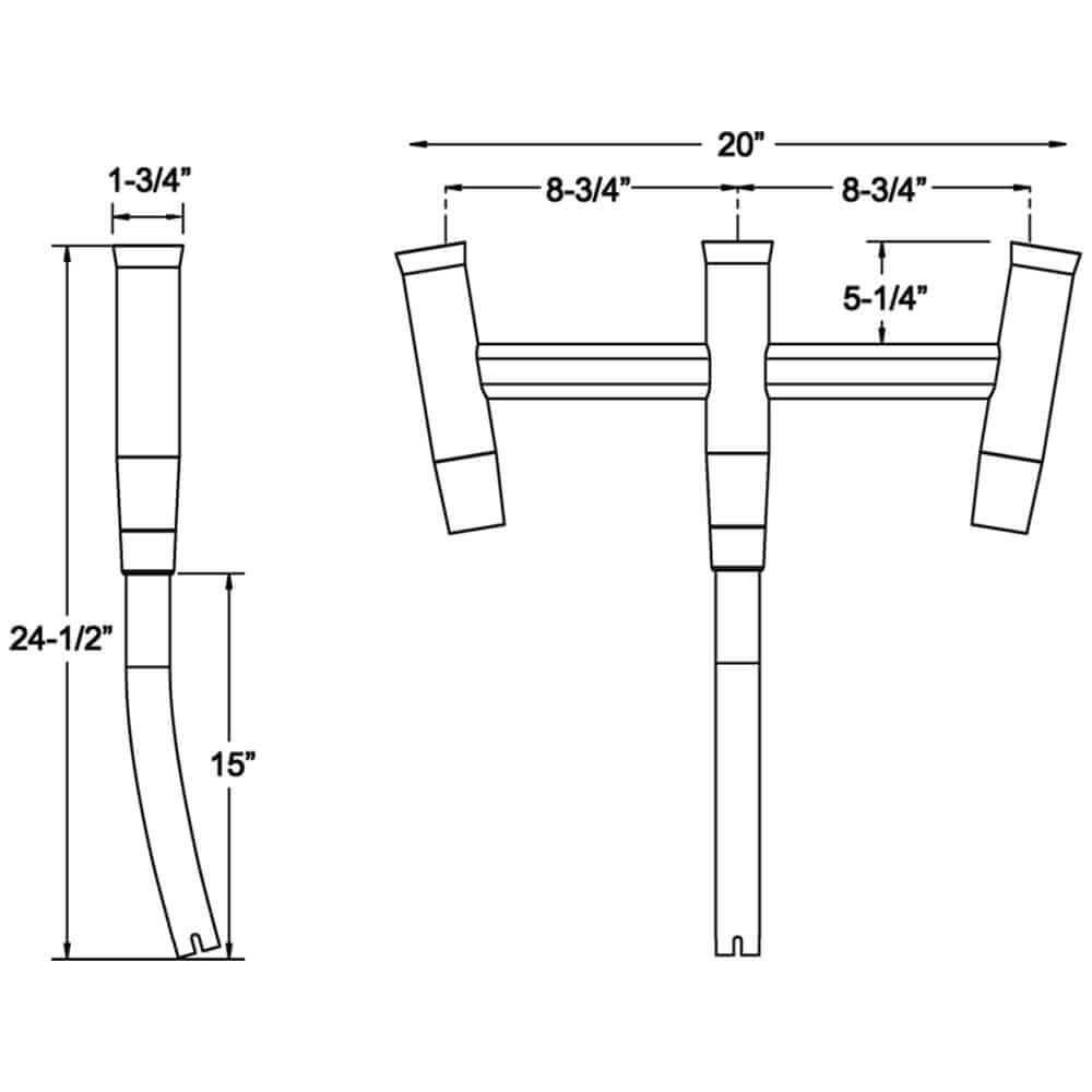 TACO Kite Fishing 3-Rod Cluster [F31-0770BSA-1] - wetsquad