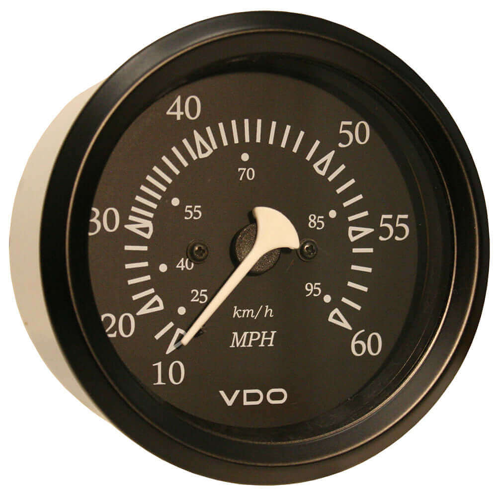 VDO Cockpit Marine 85mm (3-3/8") 60 MPH Pitot Speedometer - Black Dial/Bezel [260-11795] - wetsquad