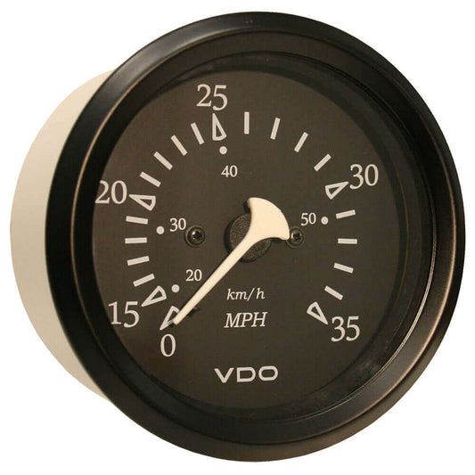 VDO Cockpit Marine 85mm (3-3/8") 35 MPH Pitot Speedometer - Black Dial/Bezel [260-11796] - wetsquad