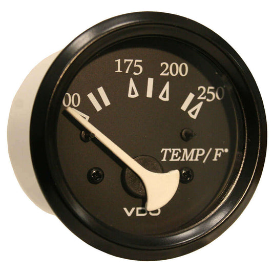 VDO Cockpit Marine 52mm (2-1/16") 250 F Water Temperature Gauge - Black Dial/Bezel [310-11801] - wetsquad