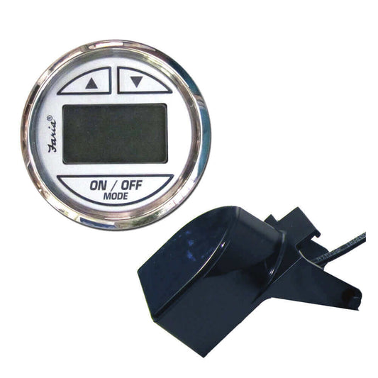 Faria Chesapeake White SS 2" Depth Sounder w/Transom Mount Transducer [13850] - wetsquad