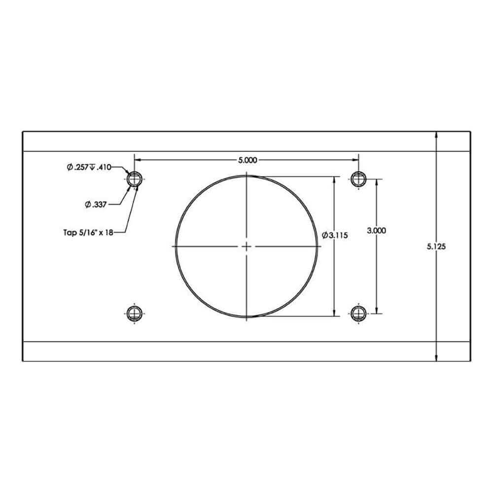 TACO T-Top Extrusion Plate Pre-Drilled for Grand Slams - 20" - Pair [GSE-1939BSA20] - wetsquad