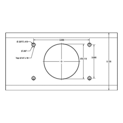 TACO T-Top Extrusion Plate Pre-Drilled for Grand Slams - 20" - Pair [GSE-1939BSA20] - wetsquad