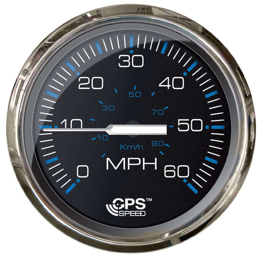 Faria Chesepeake Black 4" Studded Speedometer - 60MPH (GPS) [33749] - wetsquad