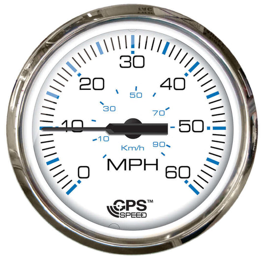 Faria Chesapeake White SS 4" Studded Speedometer - 60MPH (GPS) [33839] - wetsquad