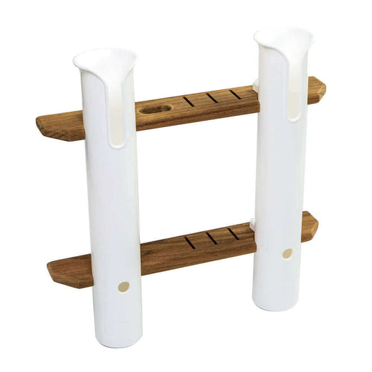 Whitecap Teak 2-Rod Tournament Storage Rack [63448] - wetsquad