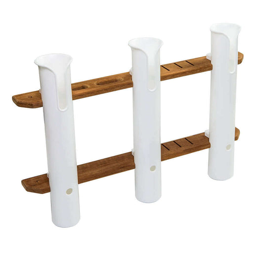 Whitecap Teak 3-Rod Tournament Storage Rack [63449] - wetsquad