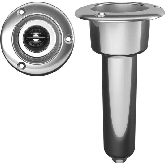 Mate Series Stainless Steel 0 Rod  Cup Holder - Drain - Round Top [C1000D] - wetsquad