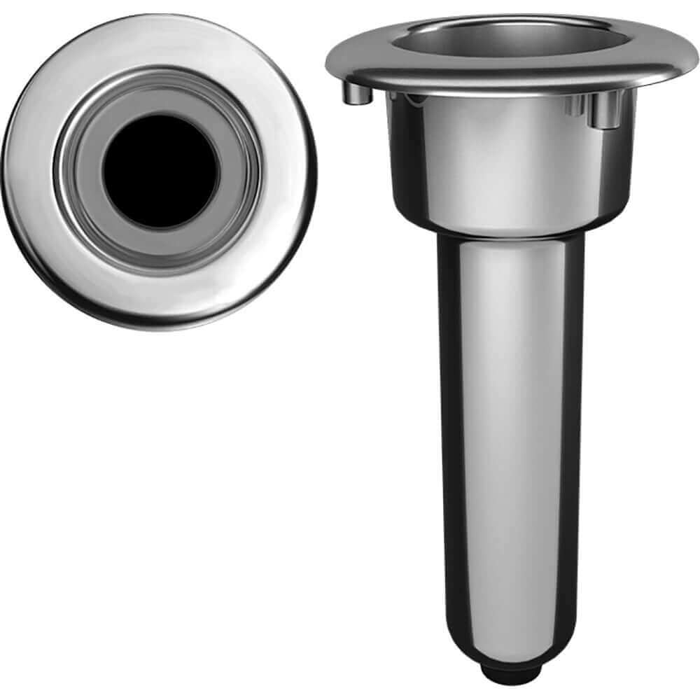 Mate Series Elite Screwless Stainless Steel 0 Rod  Cup Holder - Drain - Round Top [C1000DS] - wetsquad