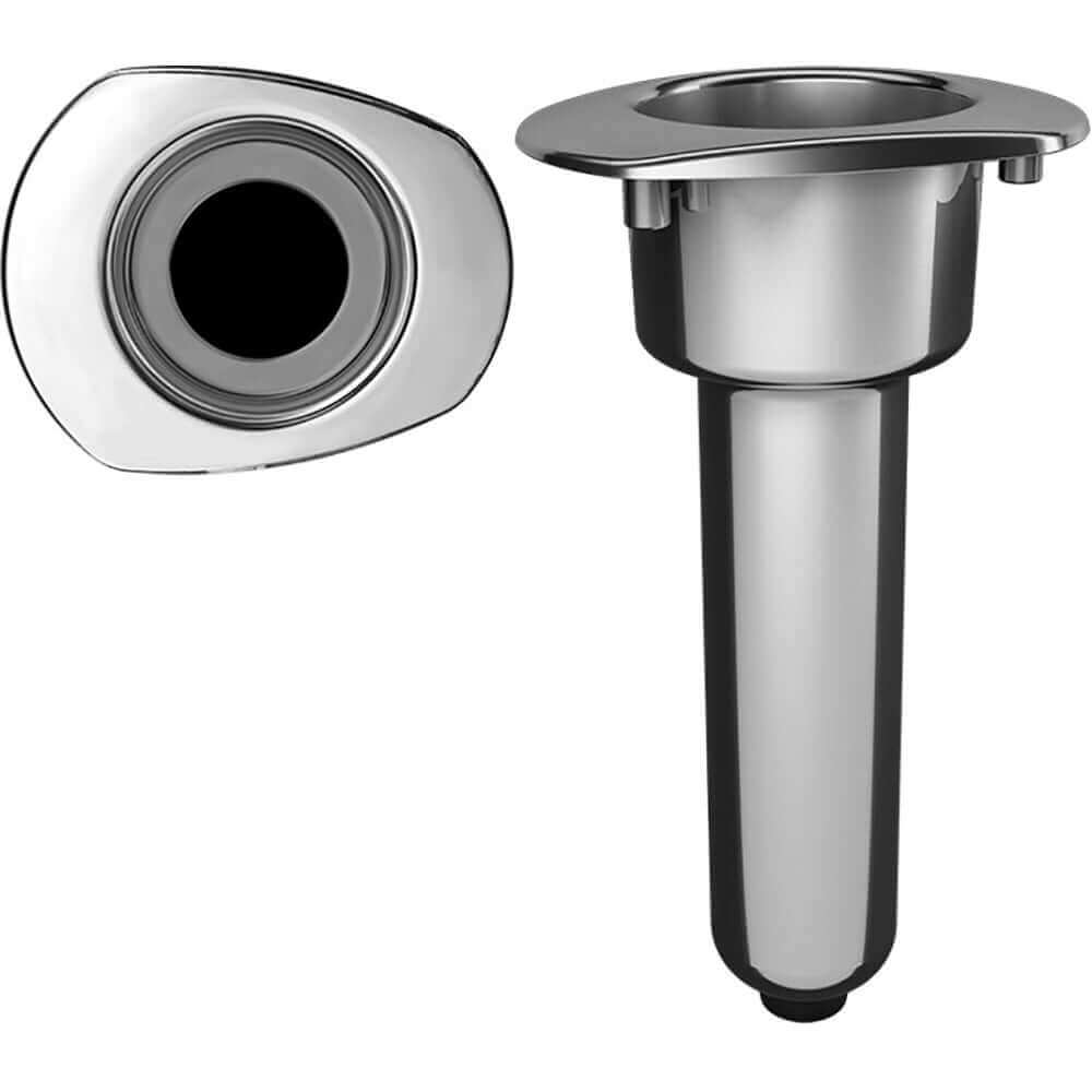 Mate Series Elite Screwless Stainless Steel 0 Rod  Cup Holder - Drain - Oval Top [C2000DS] - wetsquad