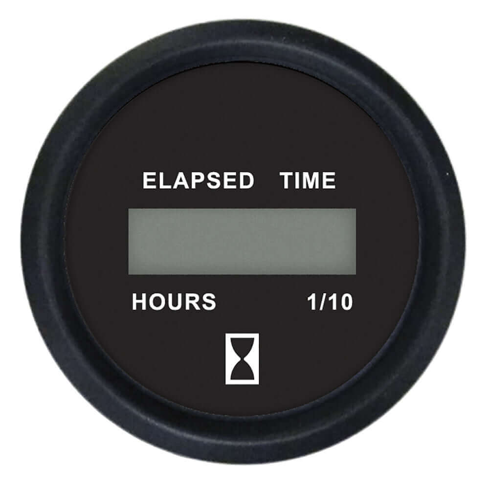 Faria Euro Black 2" Digital Hourmeter Gauge [12835] - wetsquad